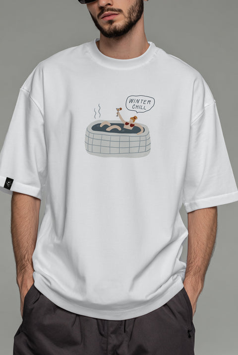 Oversized Unisex T-shirt "Winter chill" (girl)