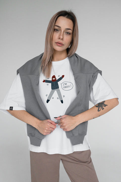 Oversized Unisex T-shirt "Snow angel"