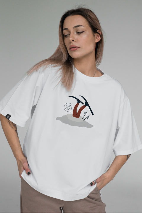 Футболка оверсайз унисекс "I'm fine"