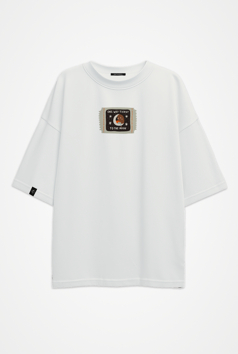 Oversized T-shirt "One way ticket to the moon"