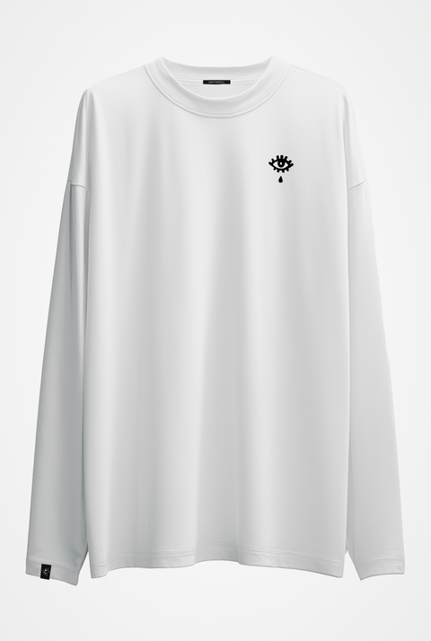 Oversized Long-Sleeve Shirt "Being alive is so freaking expensive"