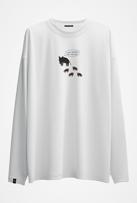 Лонгслив унисекс оверсайз "Tired parent"