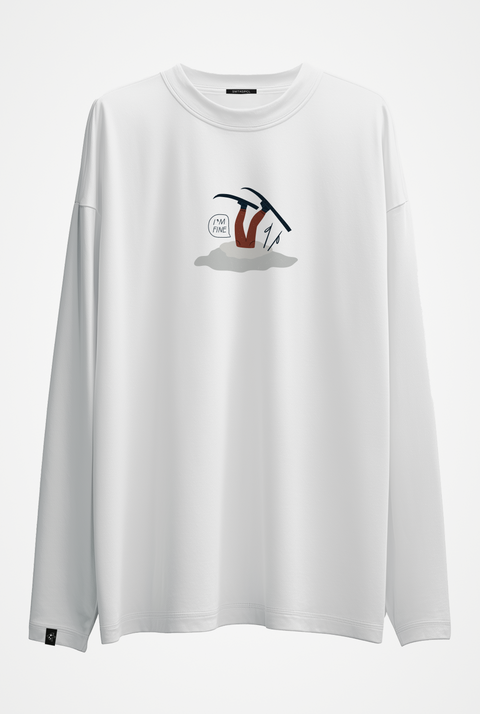 Oversize'owy longsleeve unisex "I'm fine"