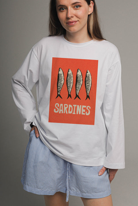Лонгслив оверсайз "Sardines"