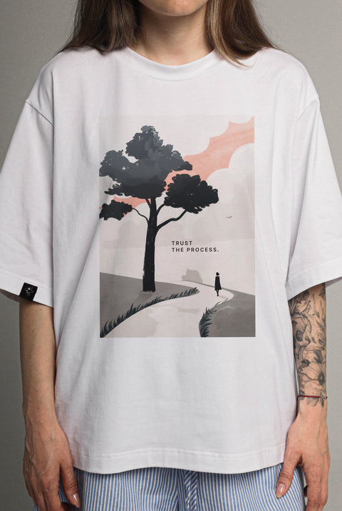 Футболка оверсайз унисекс "Trust the process"