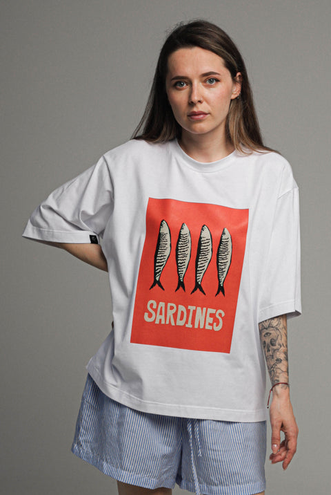 Футболка оверсайз унисекс "Sardines"
