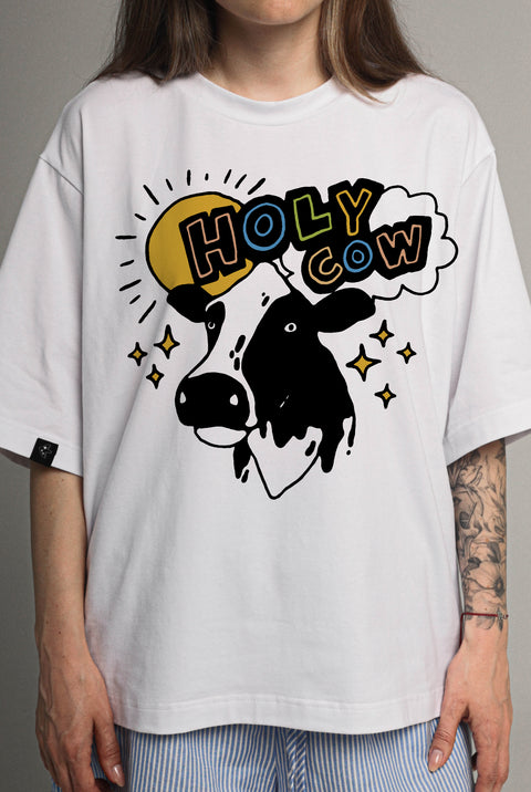 Футболка оверсайз унисекс "Holy cow"