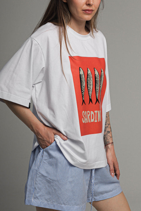 Футболка оверсайз унисекс "Sardines"