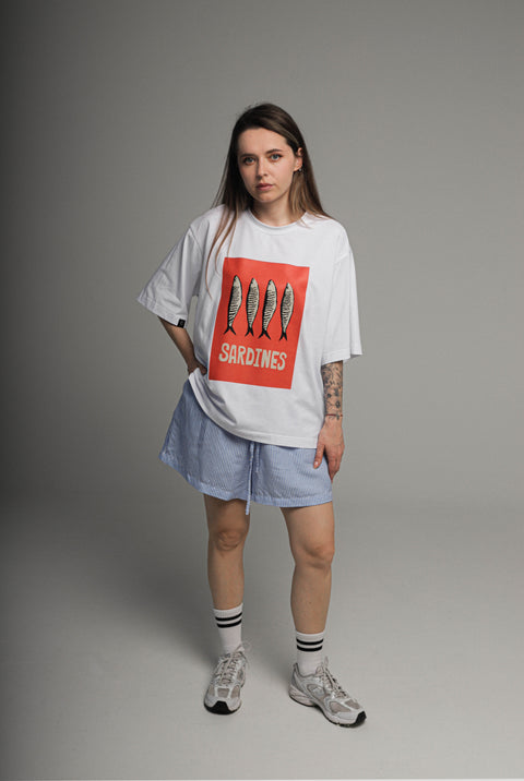 Футболка оверсайз унисекс "Sardines"