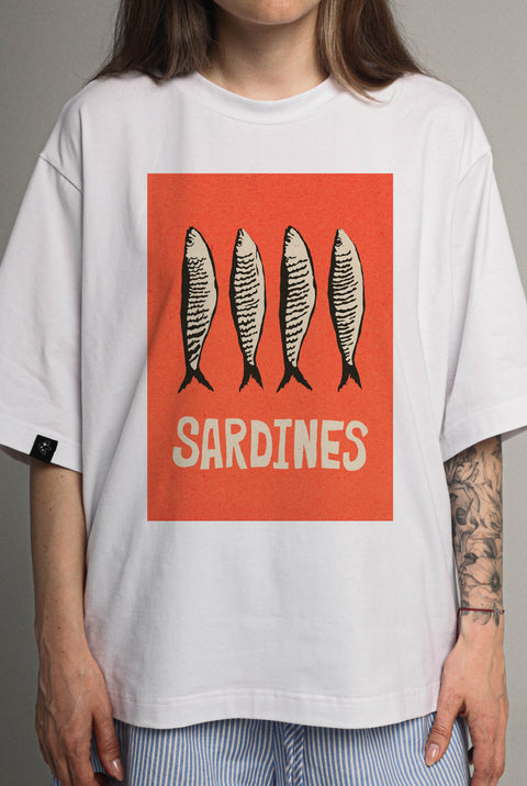 Футболка оверсайз унисекс "Sardines"