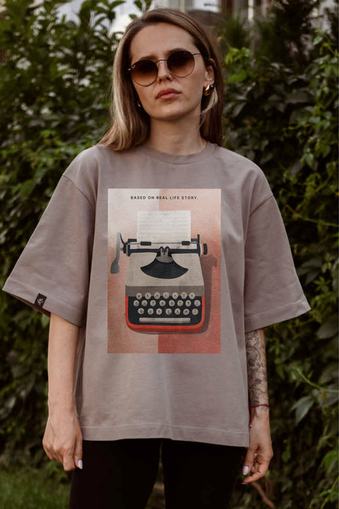 Oversized T-shirt "Based on Real Life Story"