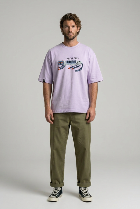 Oversized T-shirt "Take it easy"