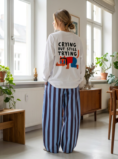 Longsleeve "Crying but still trying"