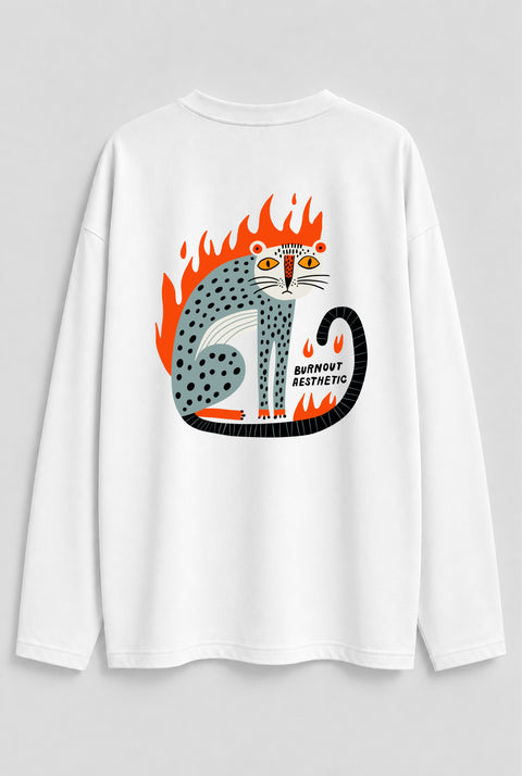 Oversized Long-Sleeve Shirt "Burnout aesthetic"