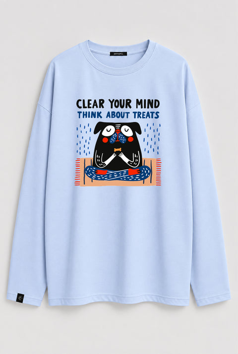 Oversized Long-Sleeve Shirt "Clear your mind"