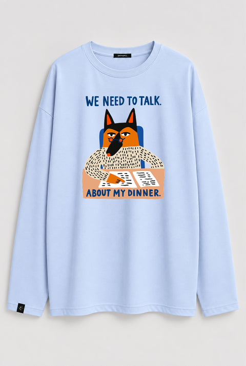 Лонгслив оверсайз "We need to talk"