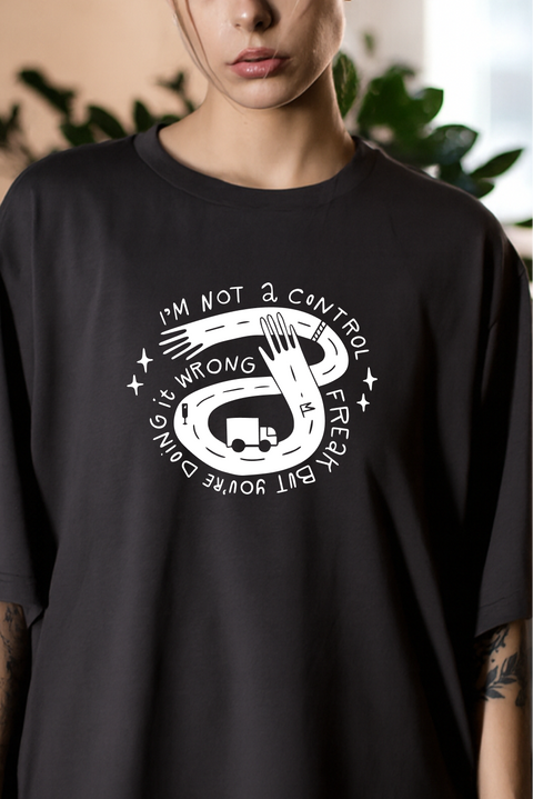 Oversized T-shirt "Control freak"