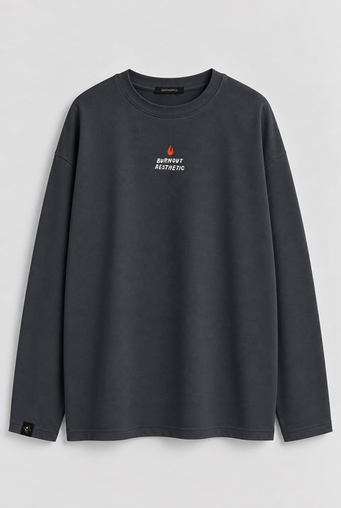 Oversized Long-Sleeve Shirt "Burnout aesthetic"