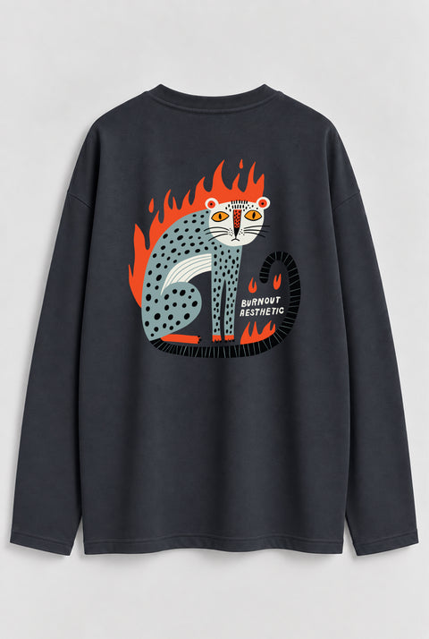 Oversized Long-Sleeve Shirt "Burnout aesthetic"