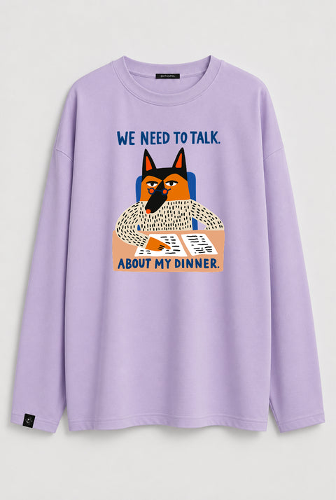 Лонгслив оверсайз "We need to talk"