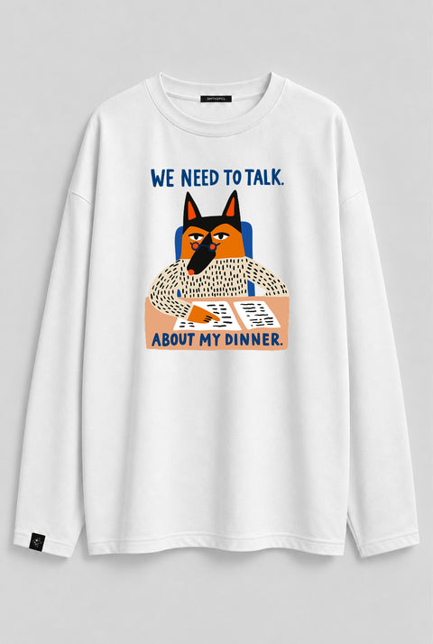 Лонгслив оверсайз "We need to talk"