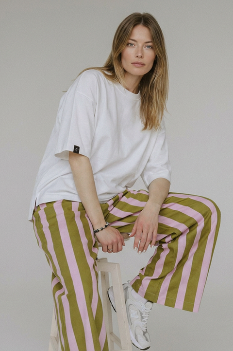 Szerokie spodnie PINK/OCHRE