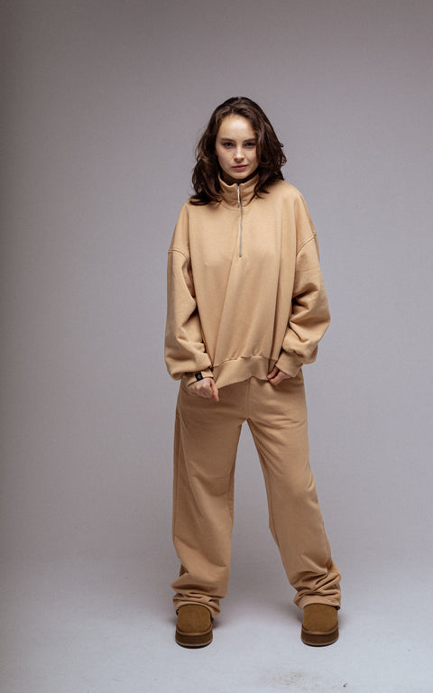 Bluza z Half-Zip / Ginger