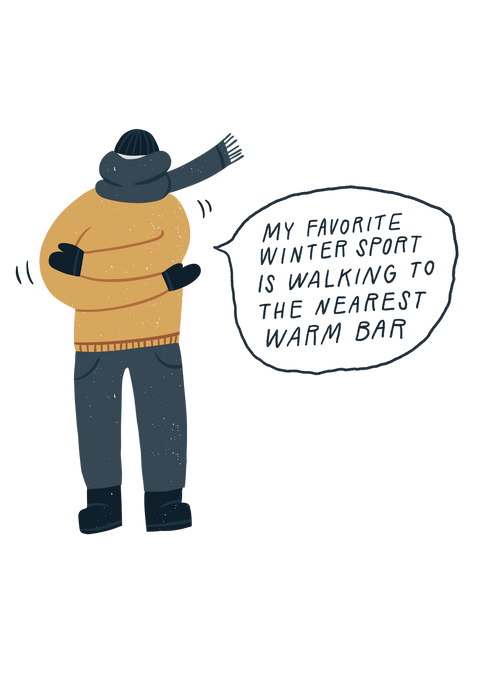 Oversized Unisex Long-Sleeve Shirt "Favorite winter sport"