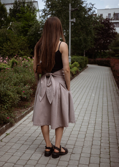 Skirt with bow / Nude