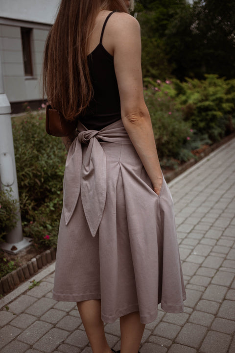 Skirt with bow / Nude