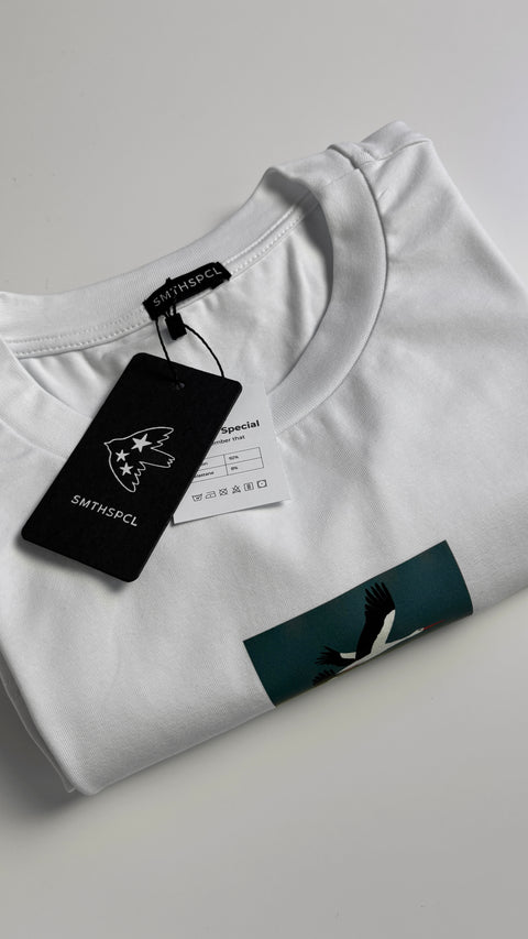 Oversize'owa koszulka "Wings remember the way"