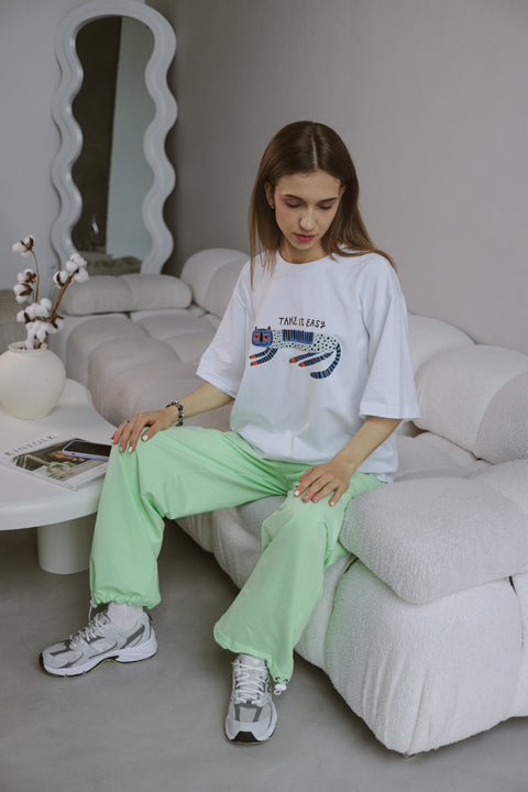 Oversized T-shirt "Take it easy"