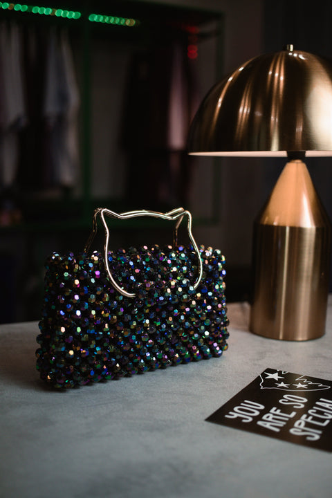Handmade beaded bag "Cat"