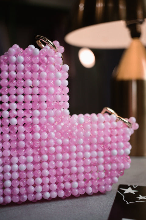Handmade beaded bag "Blush"