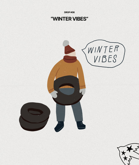 Oversize'owa koszulka unisex "Winter vibes"