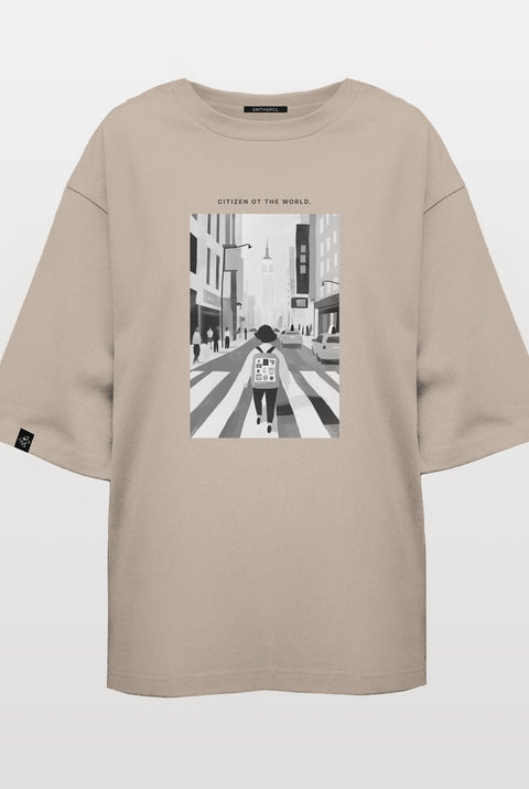 Oversized T-shirt "Citizen of the world"