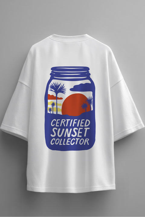 Oversized T-shirt "Certified Sunset Collector"
