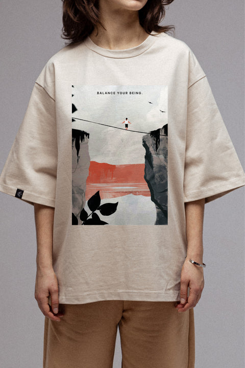 Oversized T-shirt "Balance Your Being"