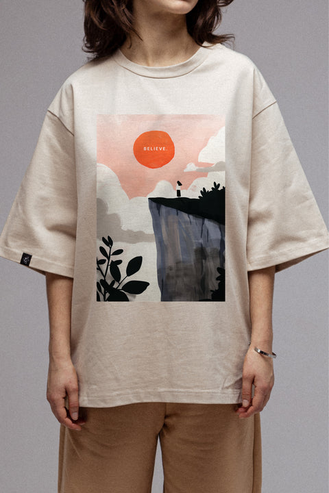 Oversized T-shirt "Believe"