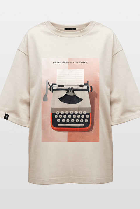 Oversized T-shirt "Based on Real Life Story"