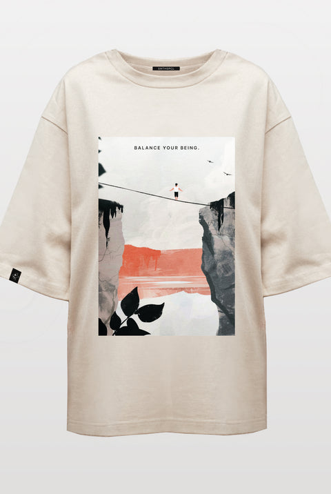 Oversized T-shirt "Balance Your Being"