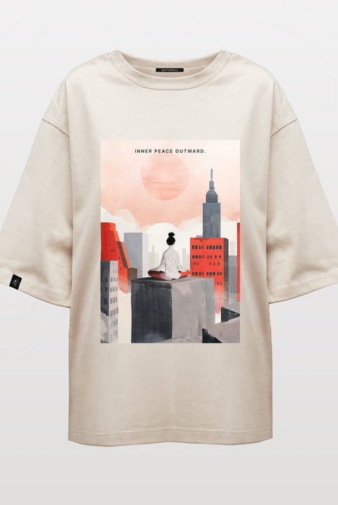 Oversized T-shirt "Inner Peace Outward"