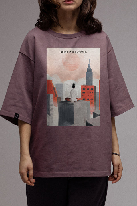 Oversized T-shirt "Inner Peace Outward"