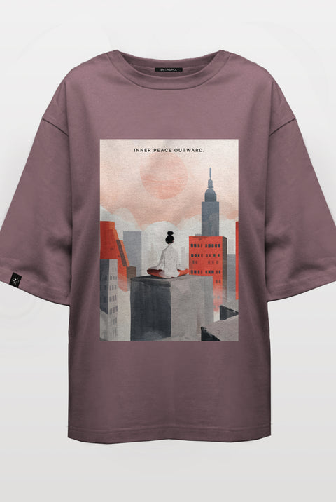 Oversized T-shirt "Inner Peace Outward"