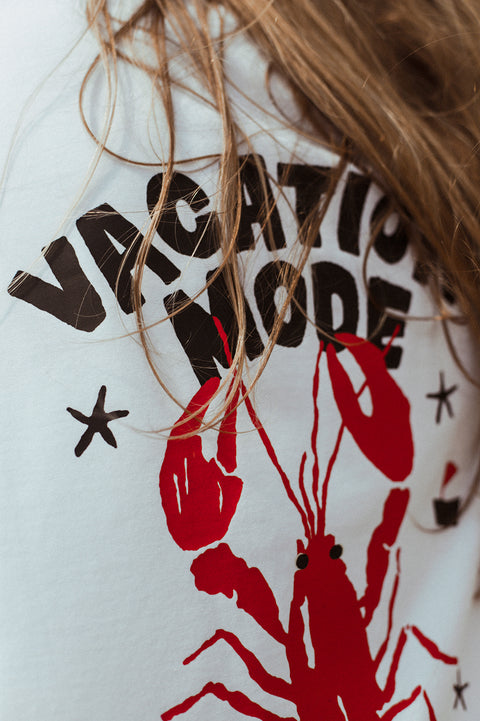Oversize'owa koszulka "Vacation Mode"