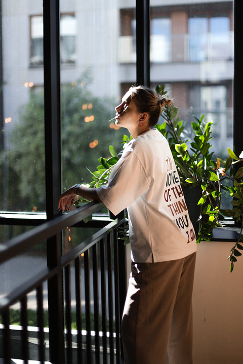 Oversized T-shirt "I'm none of the things you said I am"