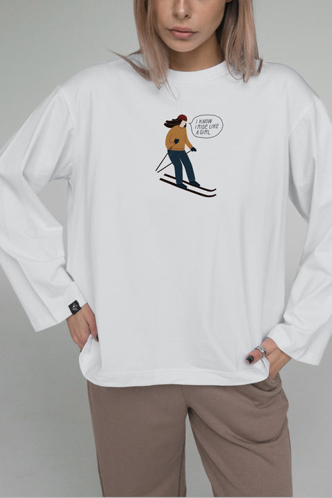 Oversized Unisex Long-Sleeve Shirt "Like a girl"