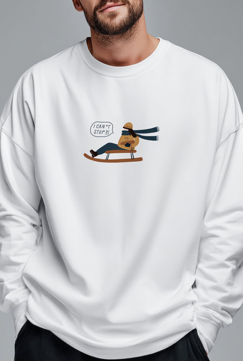 Oversized Unisex Long-Sleeve Shirt "I can't stop!"