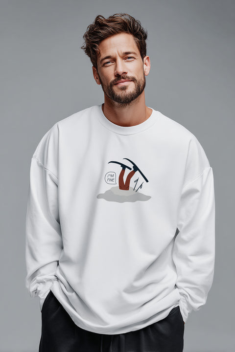 Oversize'owy longsleeve unisex "I'm fine"