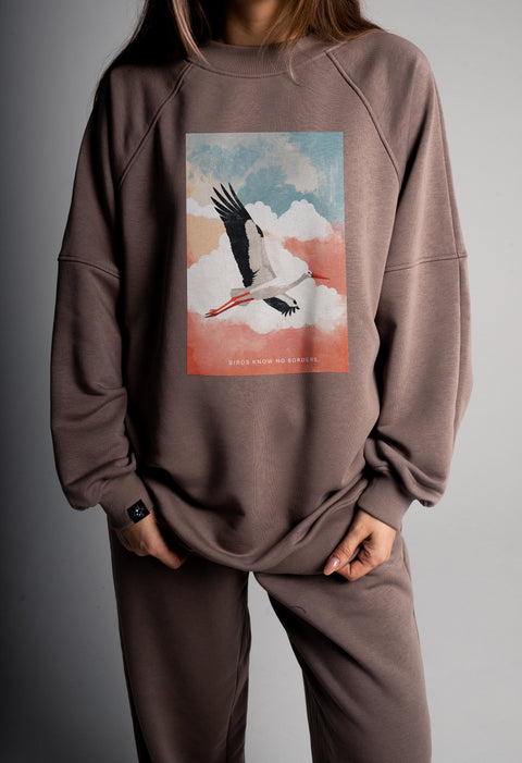 Sweatshirt "Birds know no borders"